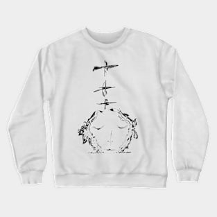 Awareness b&w drawing Crewneck Sweatshirt